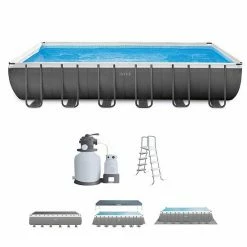 Intex 26363EH 24' X 12' X 52" Rectangular Ultra XTR Frame Swimming Pool W/ Pump
