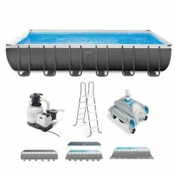 Intex Ultra XTR 24ft X 12ft X 52in Rectangular Frame Pool & Sand Vacuum Cleaner