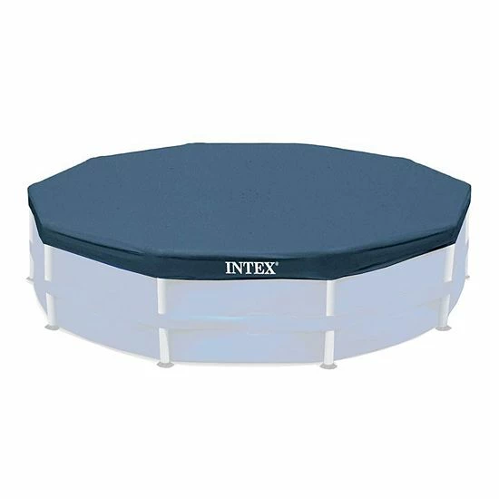 Intex 15 Foot Round Debris Cover And Vinyl Solar Cover For Above Ground Pools - Image 2